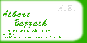 albert bajzath business card